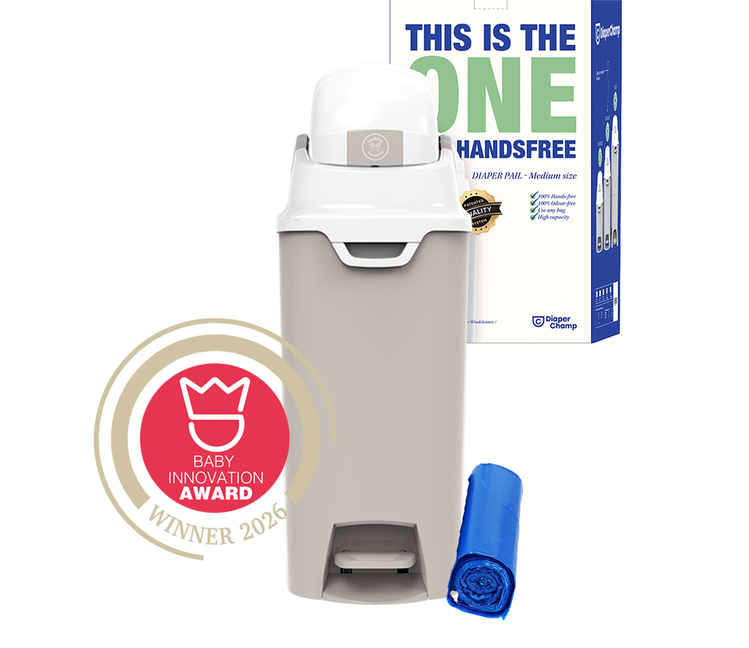 DiaperChamp ONE Handsfree Medium - Clay Sand (incl. 10 ECO BAGS for free)