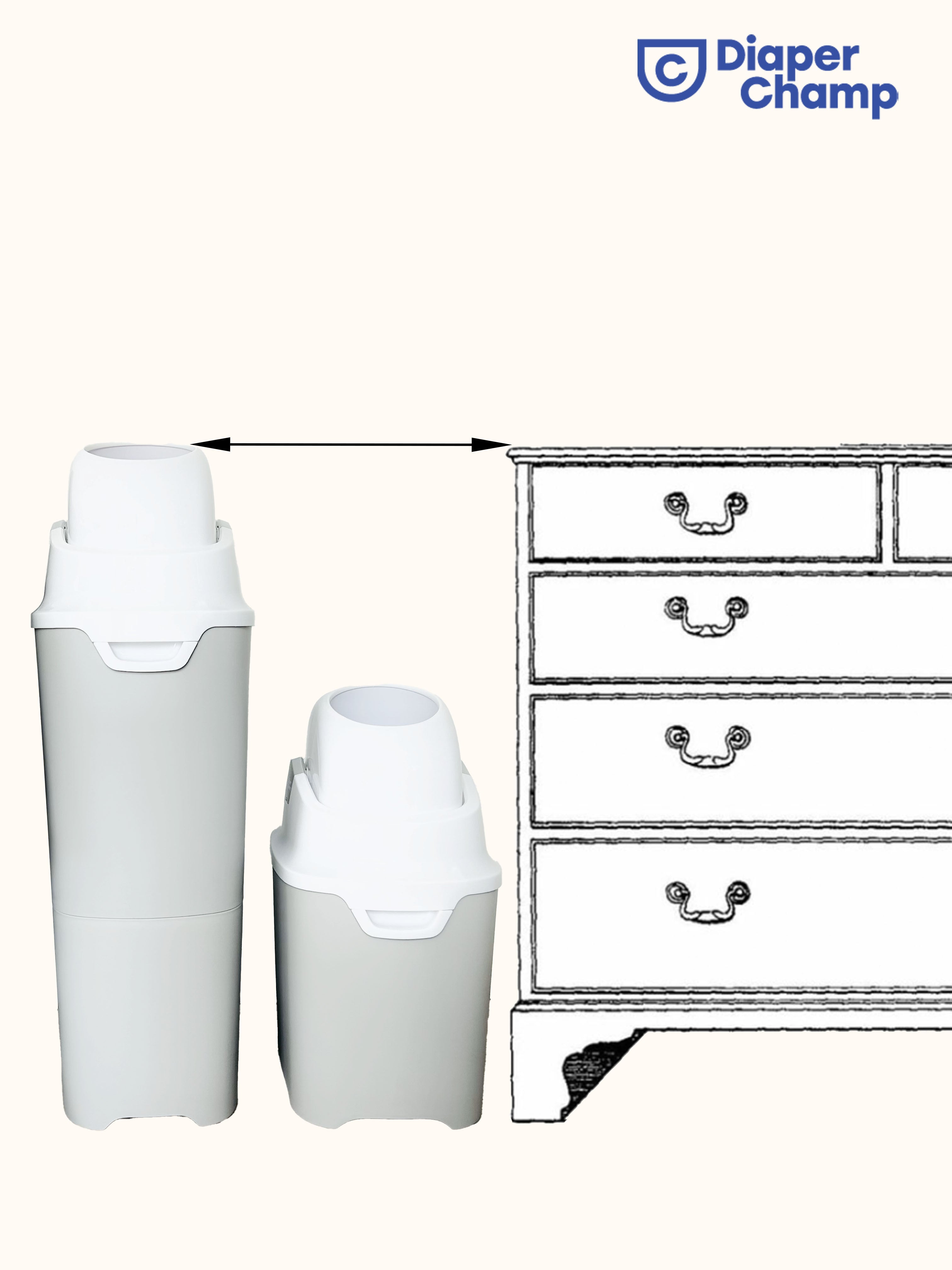 DiaperChamp ONE Standard - White