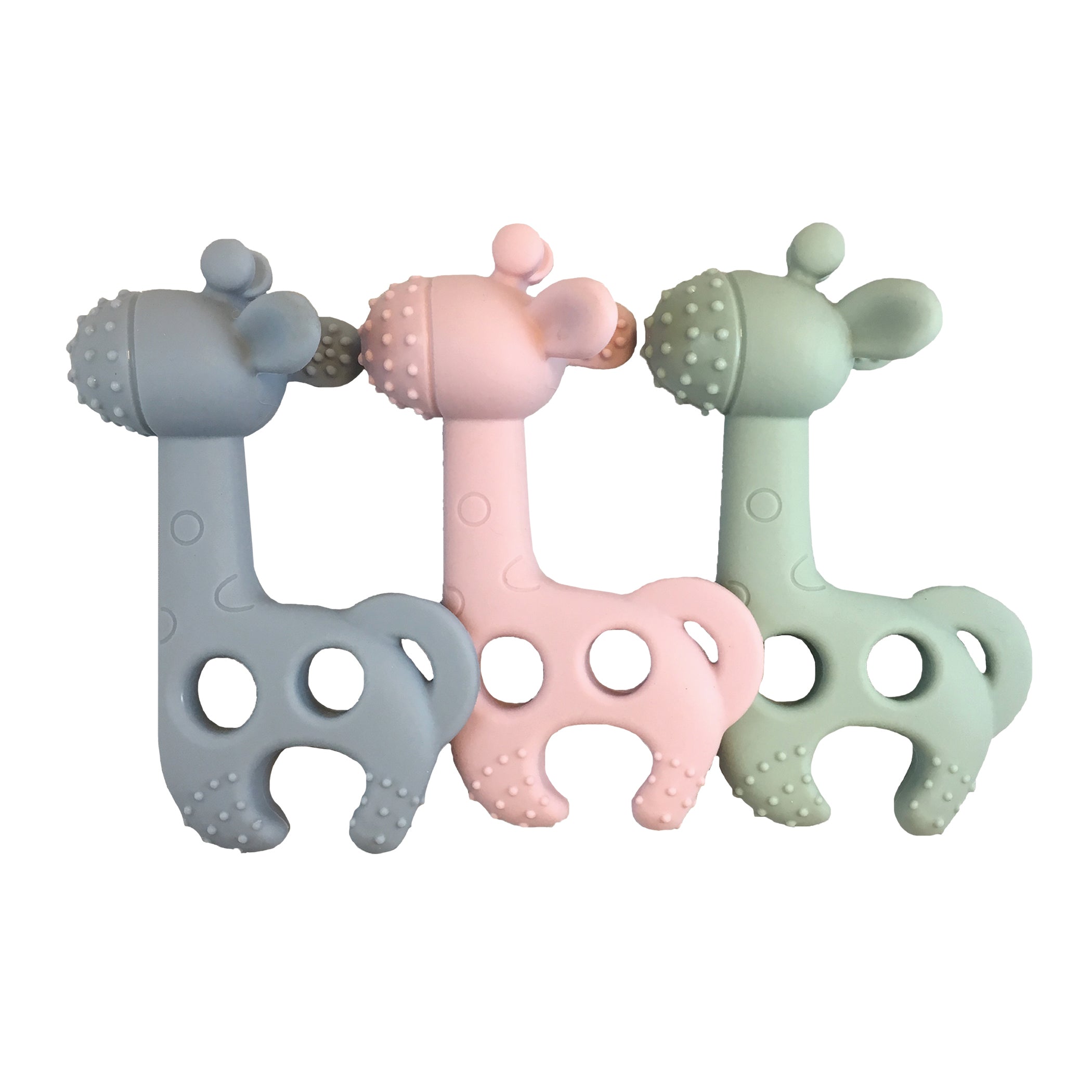 Teether Giraffe Blue Grey