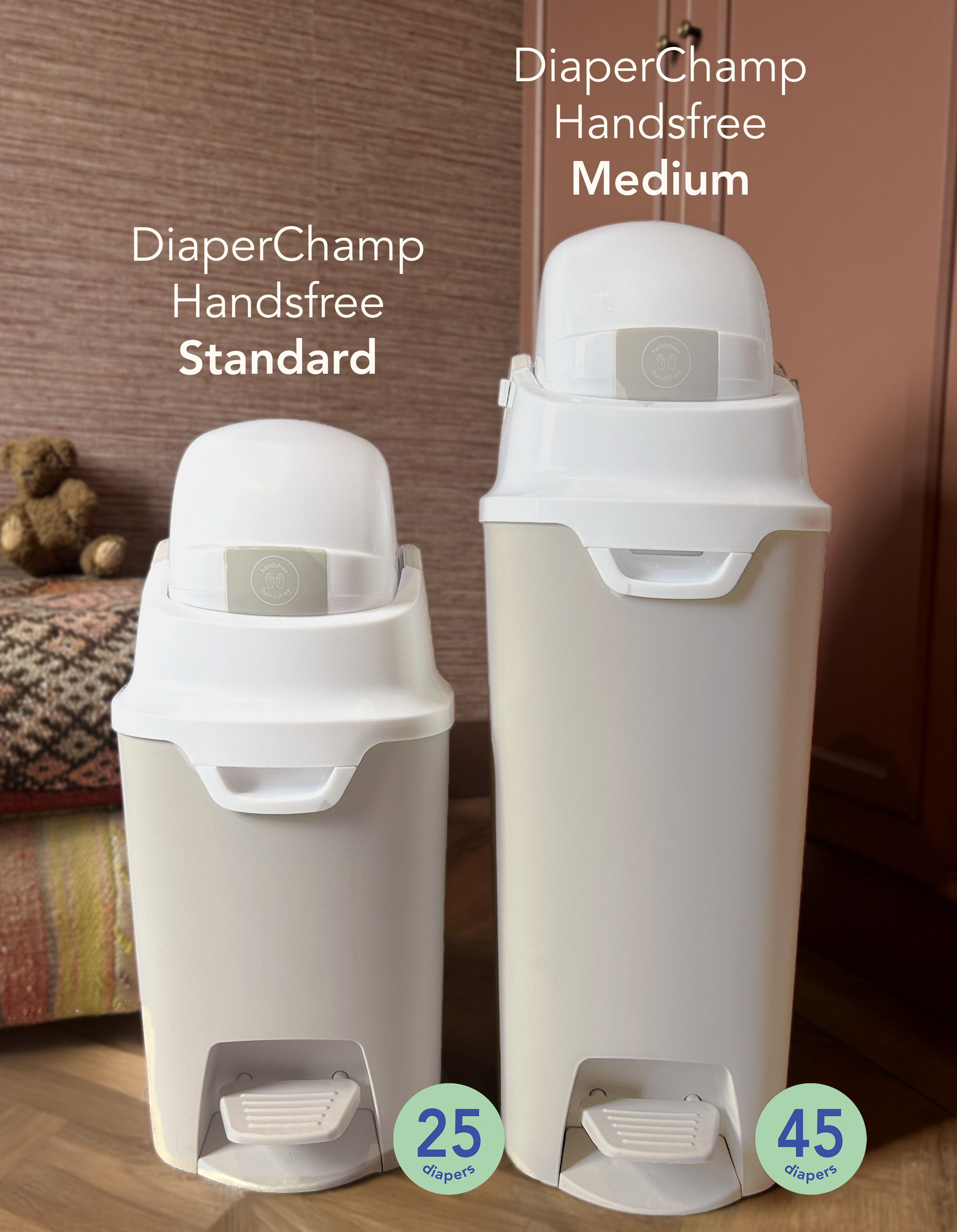 DiaperChamp ONE Handsfree Standard - Silver