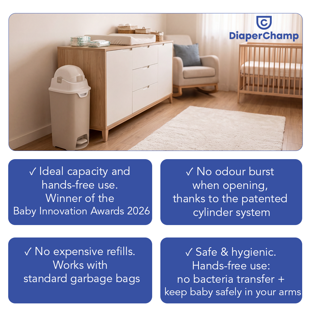 DiaperChamp ONE Handsfree Medium - Clay Sand (incl. 10 ECO BAGS for free)