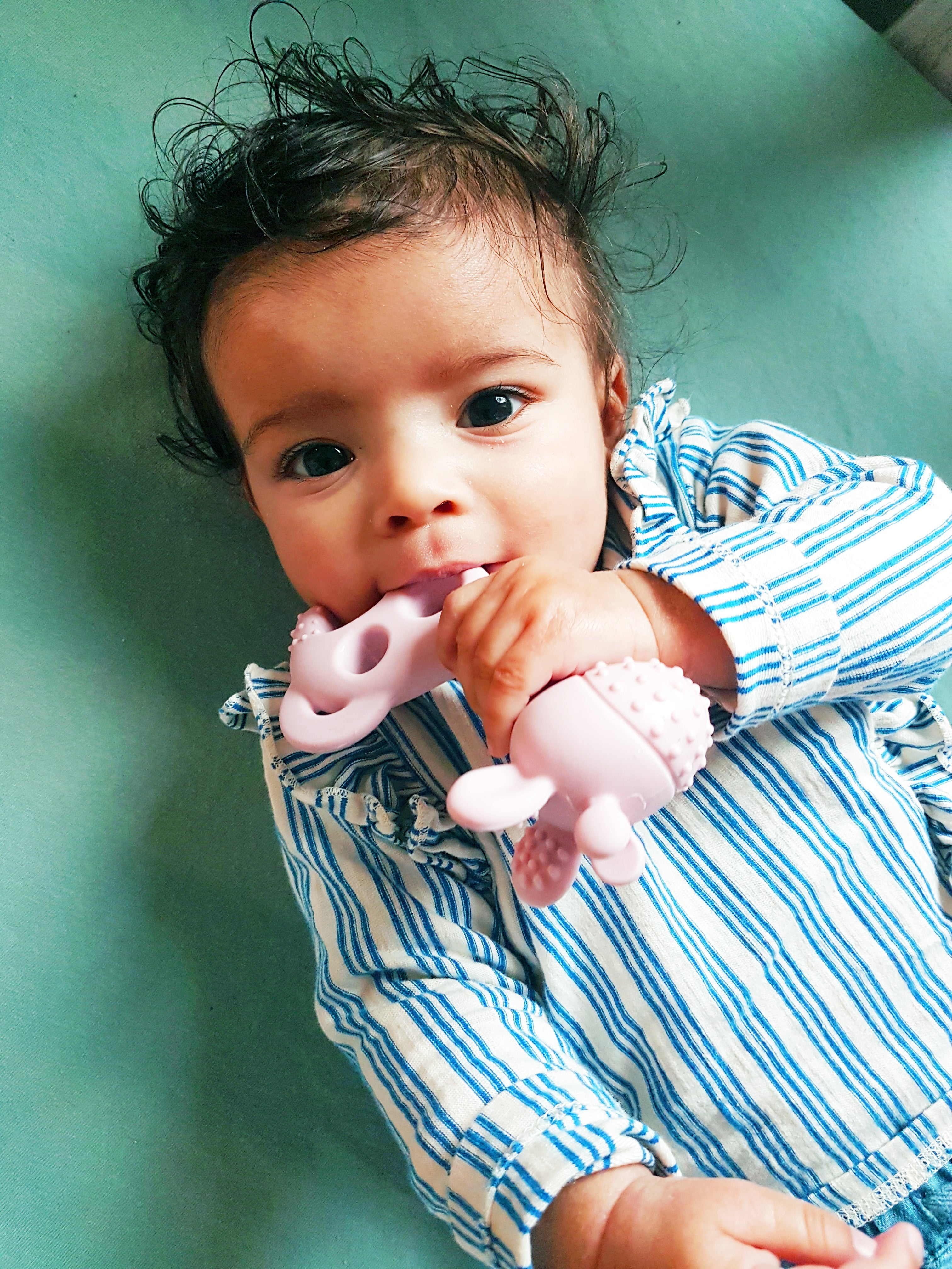 Teether Giraffe Old Pink