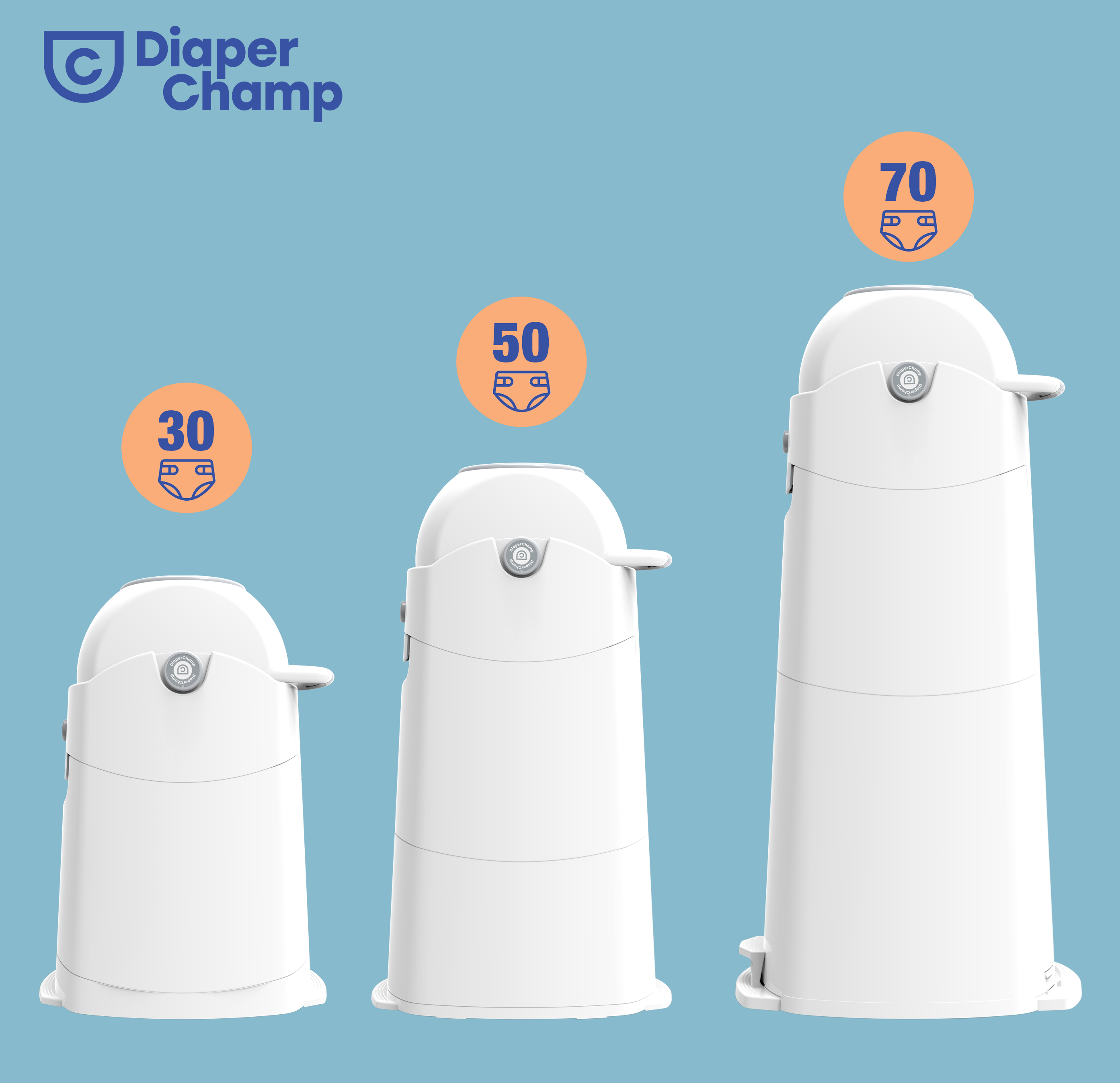 DiaperChamp Classic - Seals - Silver