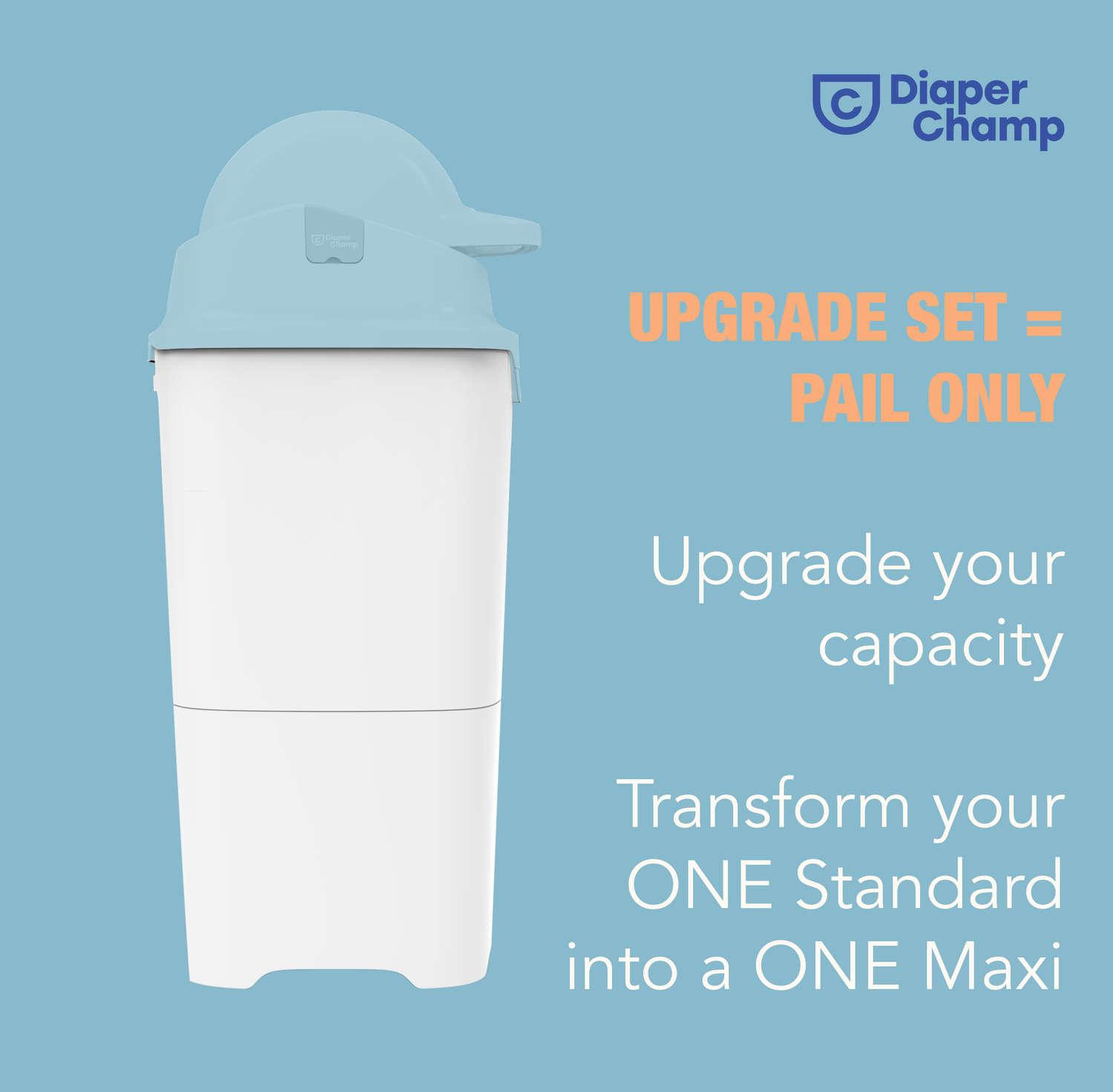 DiaperChamp ONE Upgrade Set (PAIL ONLY) - White