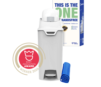 DiaperChamp ONE Handsfree Medium - Silver (incl. 10 ECO BAGS for free)