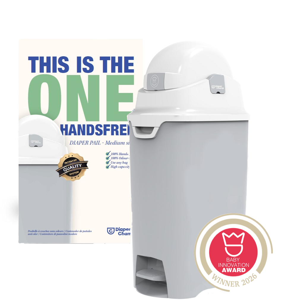 DiaperChamp ONE Handsfree Medium - Silver (incl. 10 ECO BAGS for free)