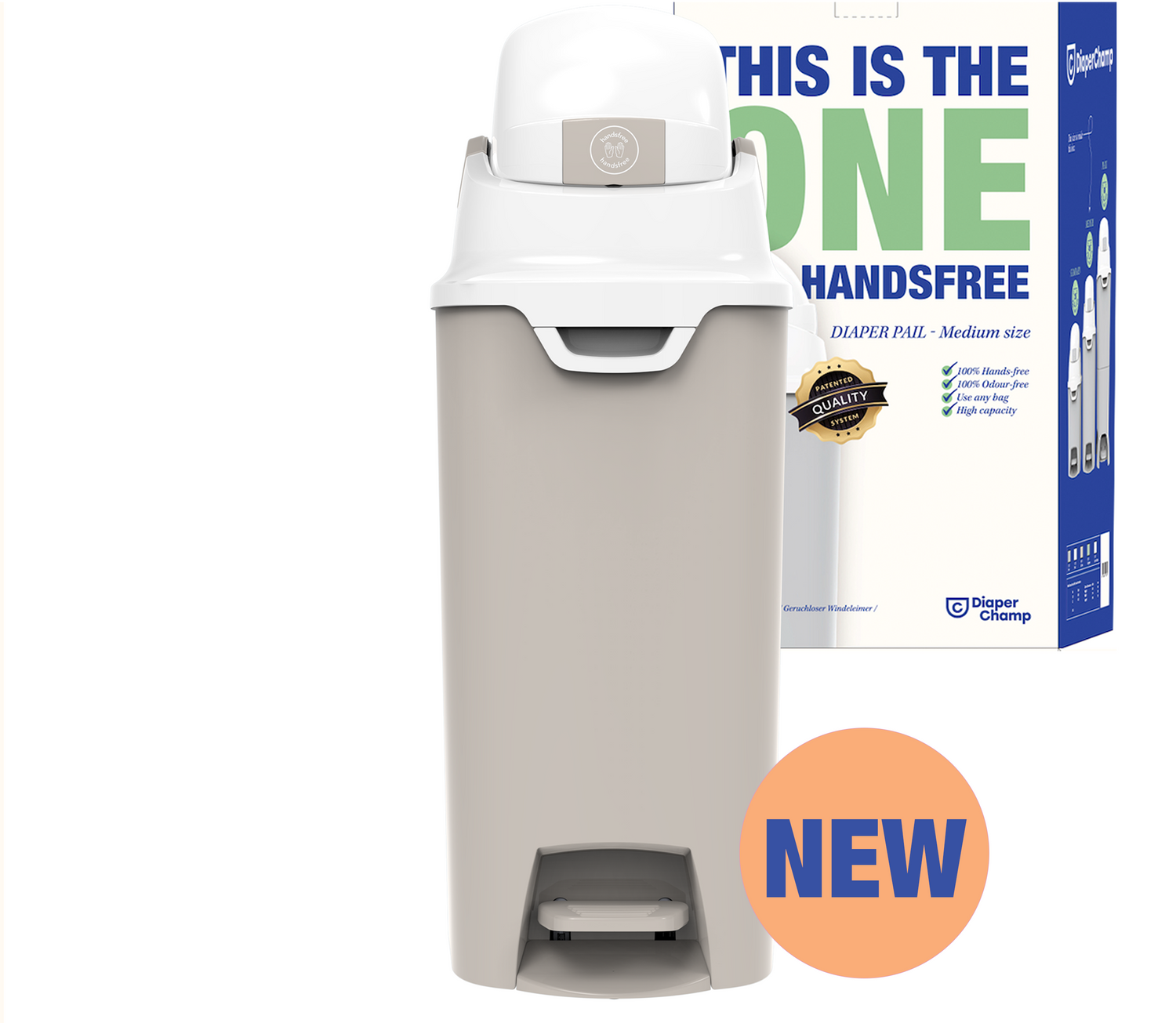 DiaperChamp ONE Handsfree Medium - Clay Sand