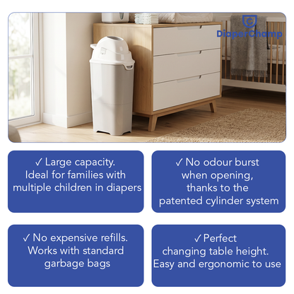 DiaperChamp ONE Maxi - Silver - 2-pack