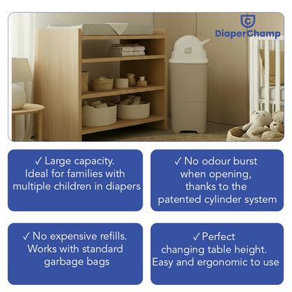 DiaperChamp ONE Upgrade Set (PAIL ONLY) - Clay Sand