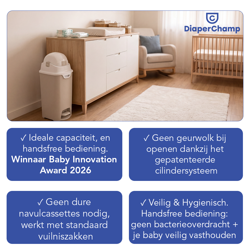 DiaperChamp ONE Handsfree Medium - Clay Sand  (incl. 10 ECO BAGS for free)