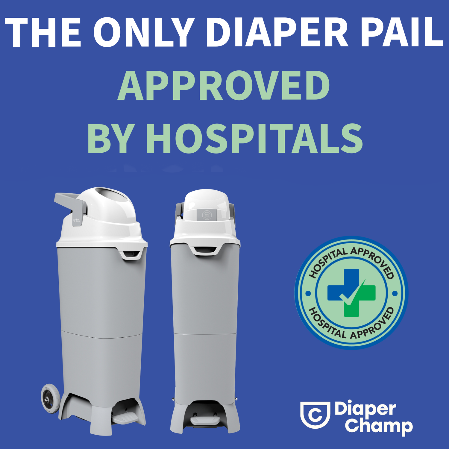 DiaperChamp ONE Maxi Handsfree Plus (mains libres) - Argent